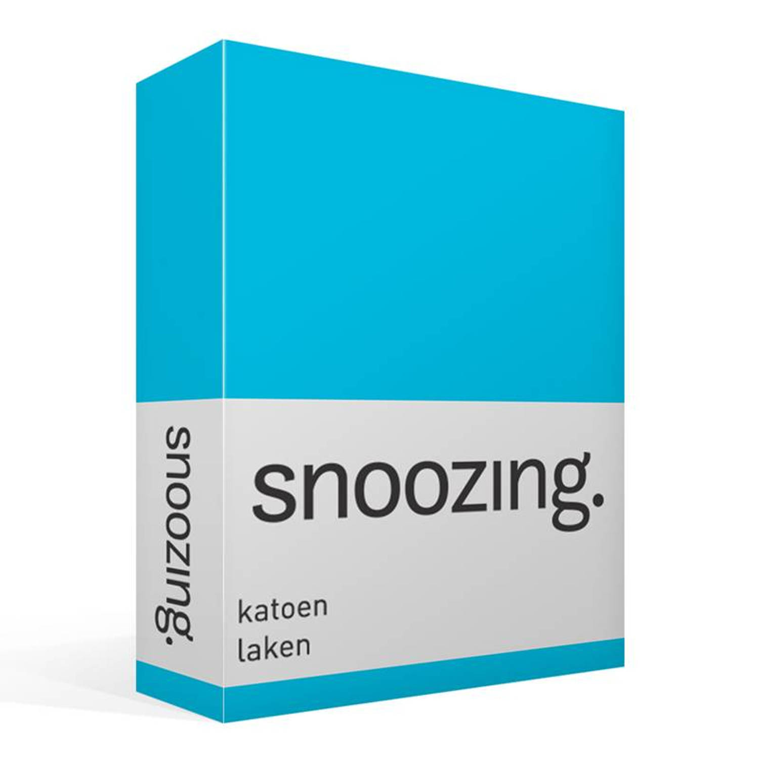 Snoozing - Laken - Katoen - Tweepersoons - 200x260 - - Turquoise