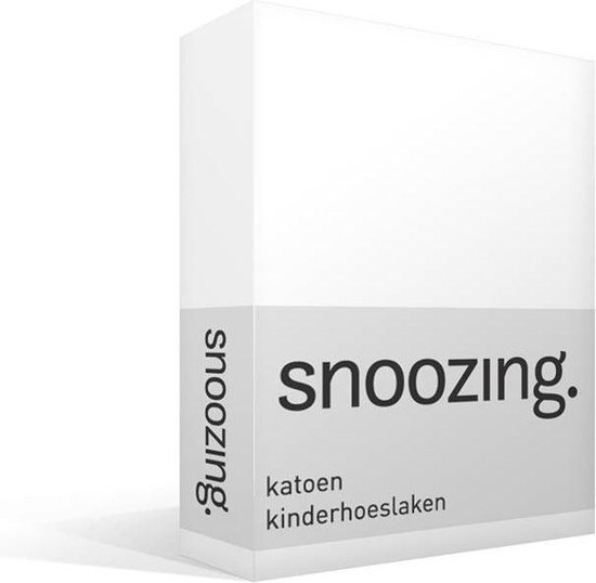Snoozing Katoen Kinderhoeslaken - 100% Katoen - Peuter (70x150 Cm) - - Wit