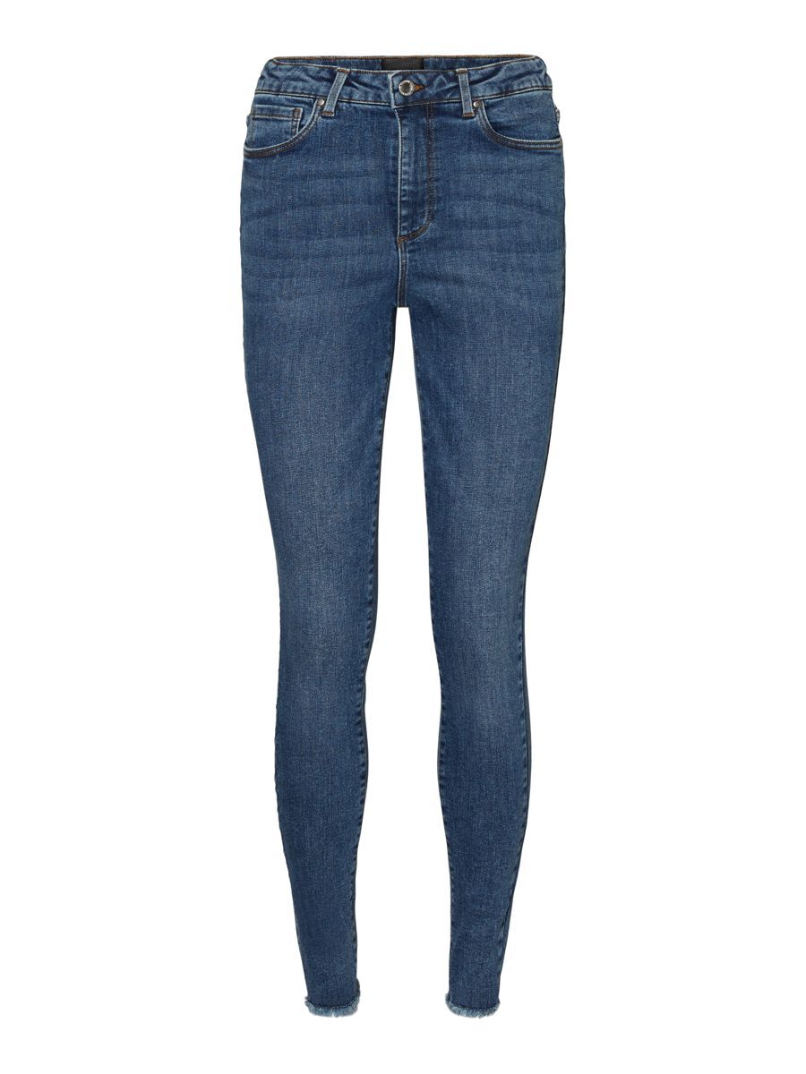 VERO MODA Vmloa High-waist Skinny Jeans Dames - Blauw