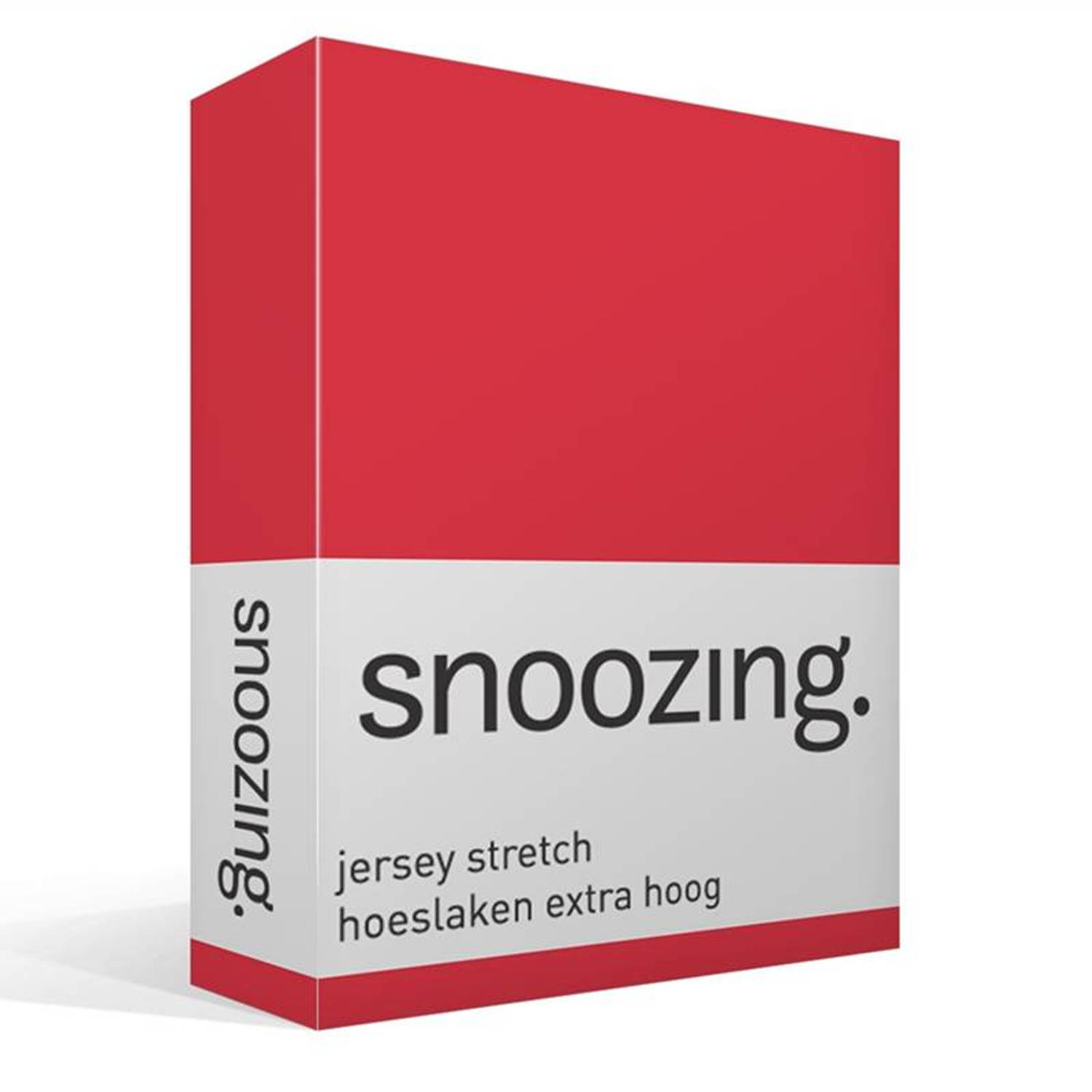 Snoozing Stretch - Hoeslaken - Extra Hoog - 160/180x200/220/210 - - Rood