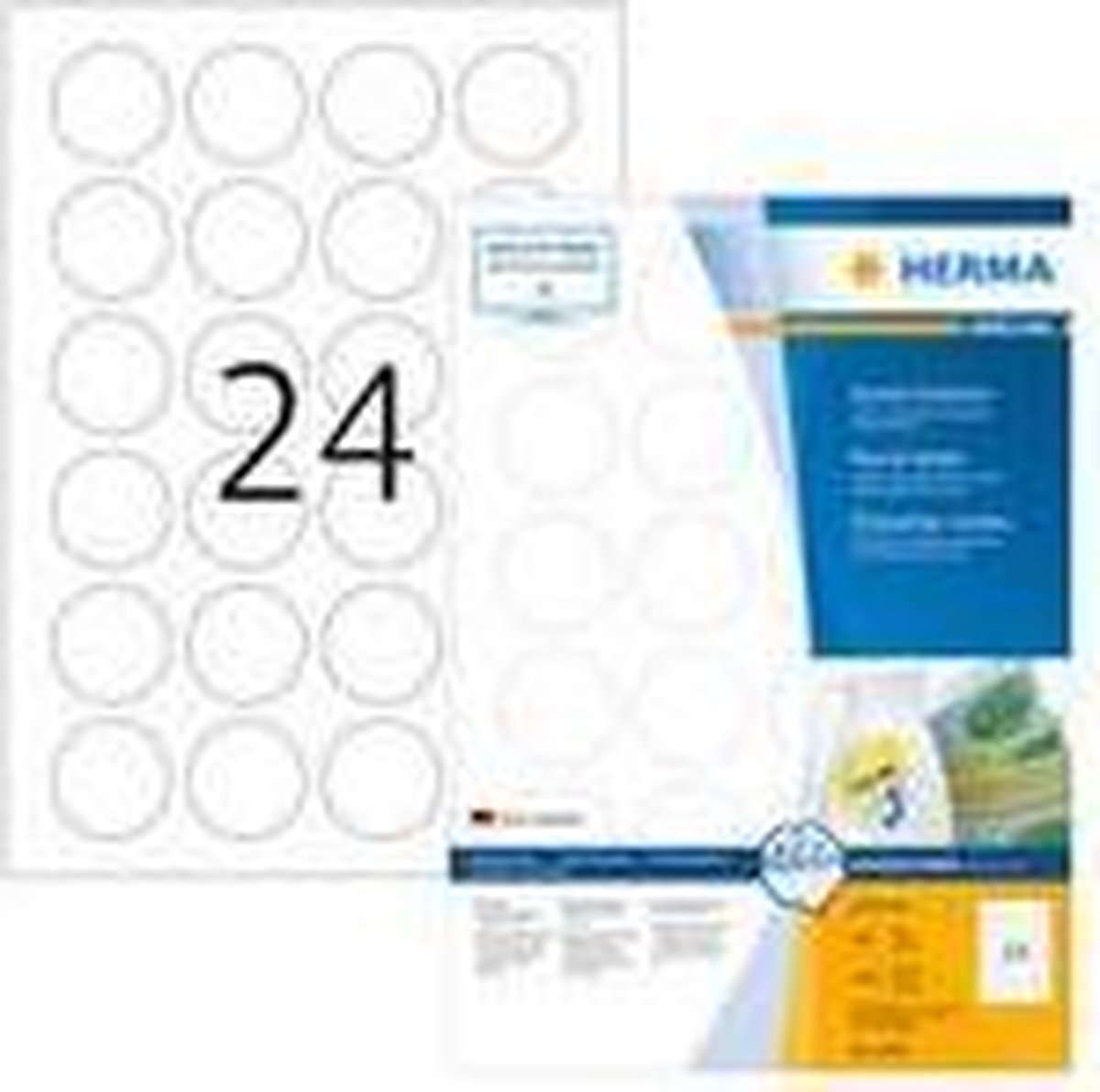 Herma Movables Etiketten Rond 40 100 Vel Din A4 2400 Stuks 4476 - Wit