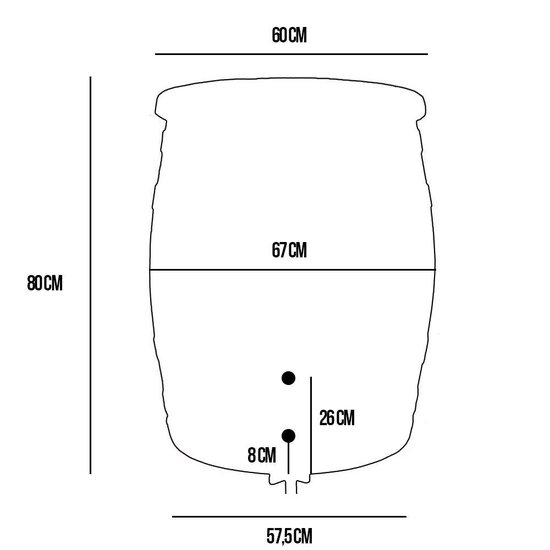 Roto Regenton 240 Liter - Bruin