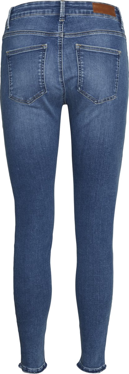 VERO MODA Vmpeach Normal Waist Skinny Jeans Dames - Azul