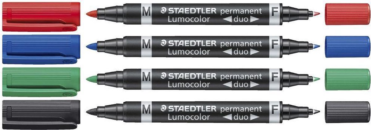 Staedtler Permanent Marker Lumocolor Duo - Zwart
