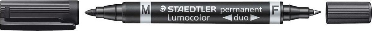 Staedtler Permanent Marker Lumocolor Duo - Zwart