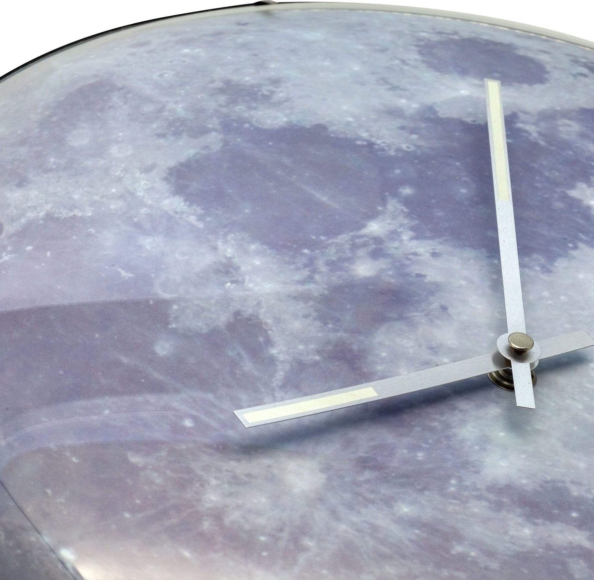 Nextime Wandklok Dia. 35 Cm, Bol Glas, ' Moon Dome' - Blauw