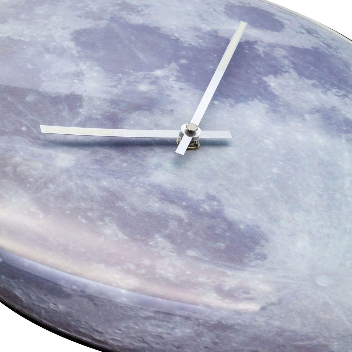 Nextime Wandklok Dia. 35 Cm, Bol Glas, ' Moon Dome' - Blauw