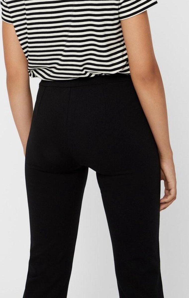 VERO MODA Flared Jersey Broek Dames - Zwart