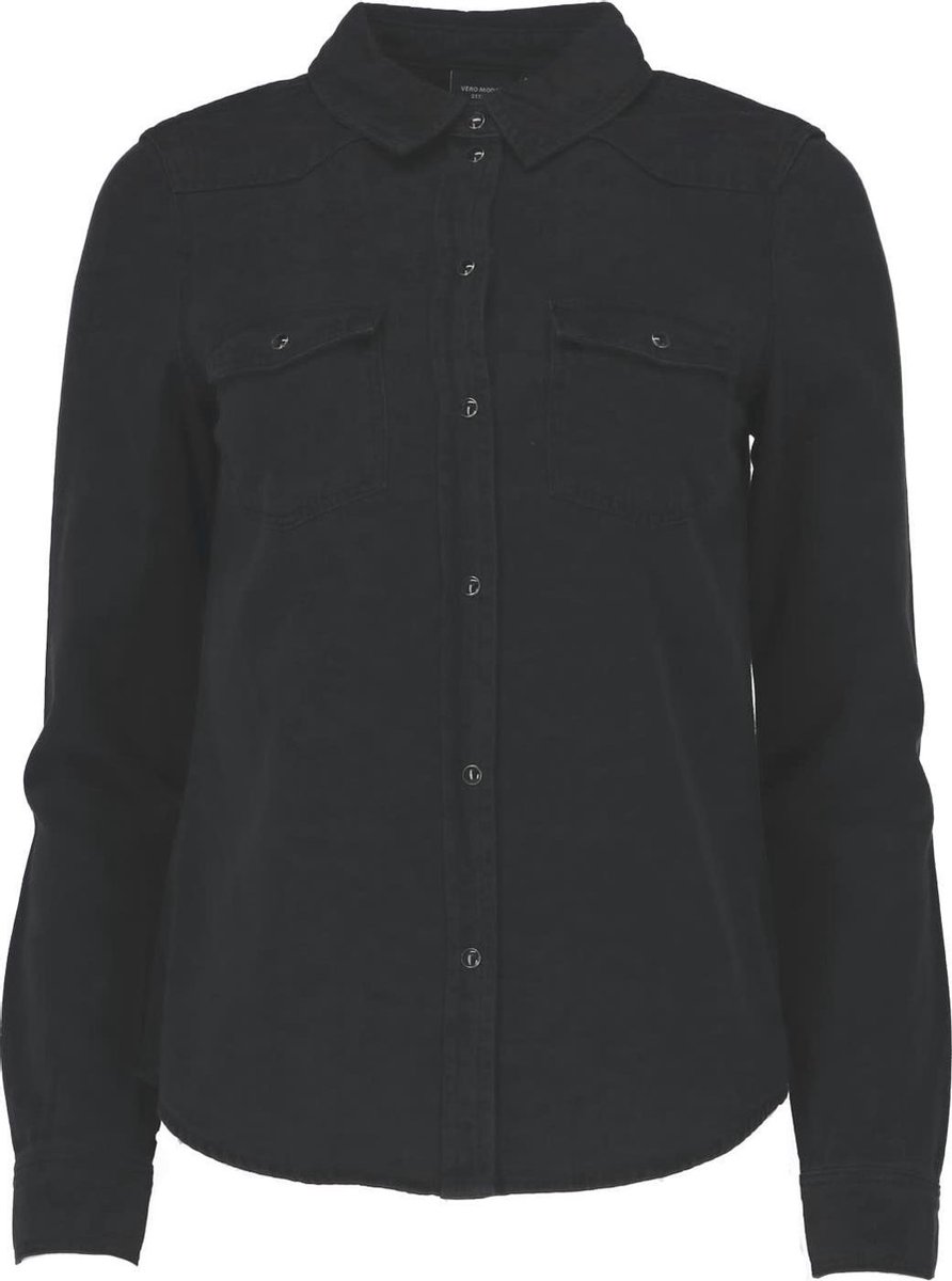 VERO MODA Slim Fit Spijkerblouse Dames - Negro