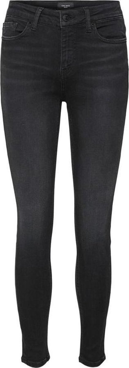 VERO MODA Vmpeach Normal Waist Skinny Jeans Dames - Negro