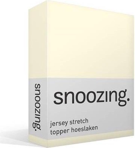 Snoozing Stretch - Topper - Hoeslaken - 120/130x200/220/210 - Ivoor - Wit