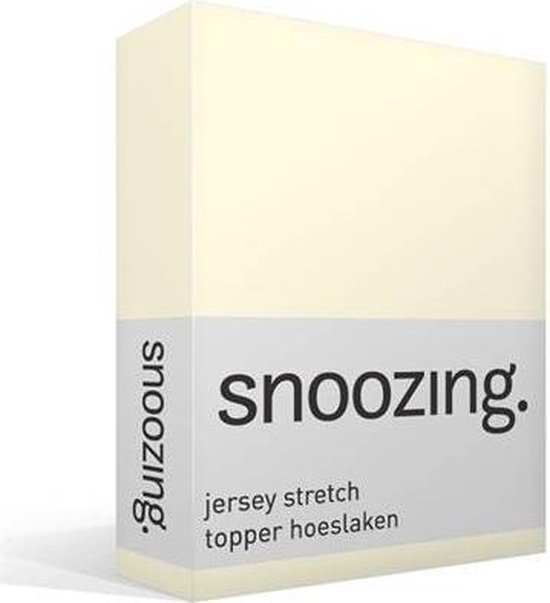 Snoozing Stretch - Topper - Hoeslaken - 70/80x200/220/210 - Ivoor - Wit