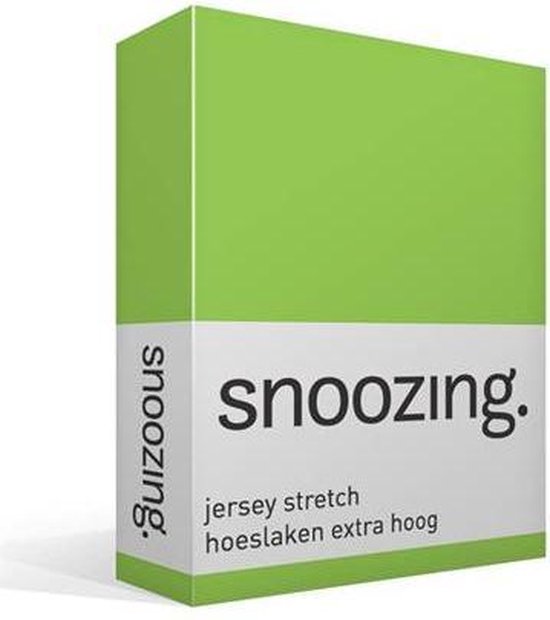 Snoozing Stretch - Hoeslaken - Extra Hoog - 140/150x200/220/210 - Lime - Groen