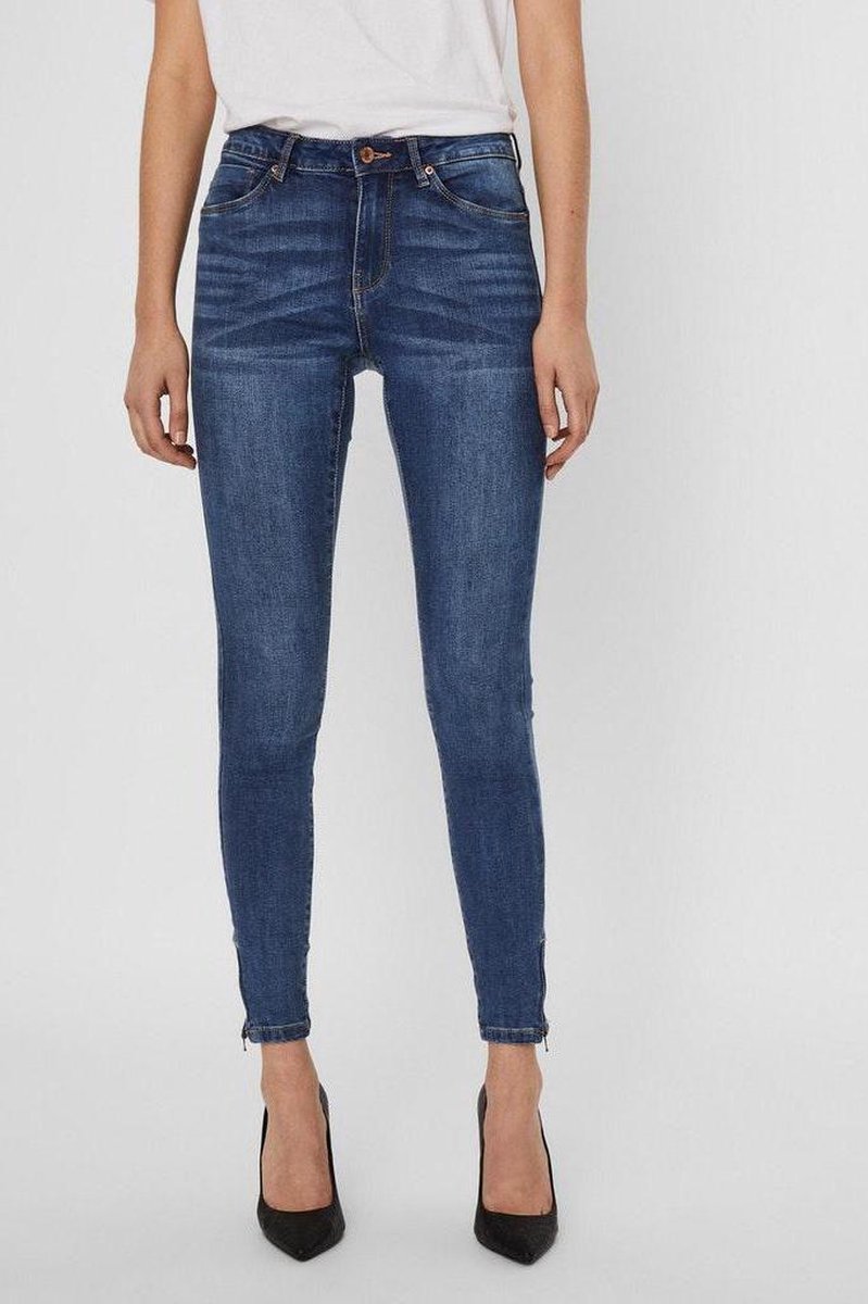 VERO MODA Vmtilde Regular Waist Enkel Skinny Jeans Dames - Azul