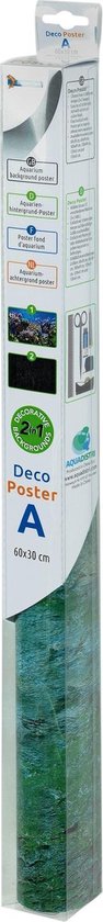 Superfish Deco Poster - Aquarium - Achterwand - 60X30 cm Rots / Plant