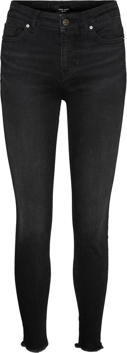 VERO MODA Vmpeach Normal Waist Skinny Jeans Dames - Negro