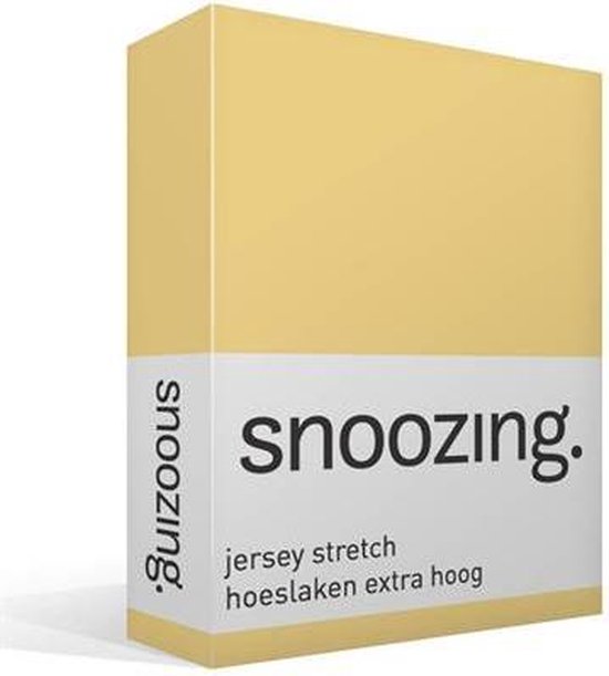 Snoozing Stretch - Hoeslaken - Extra Hoog - 120/130x200/220/210 - - Geel