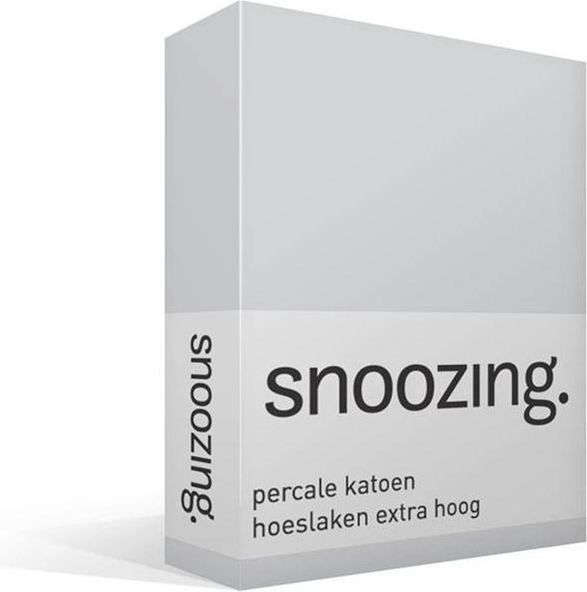 Snoozing - Hoeslaken - Percale Katoen - Extra Hoog - 160x220 - - Grijs