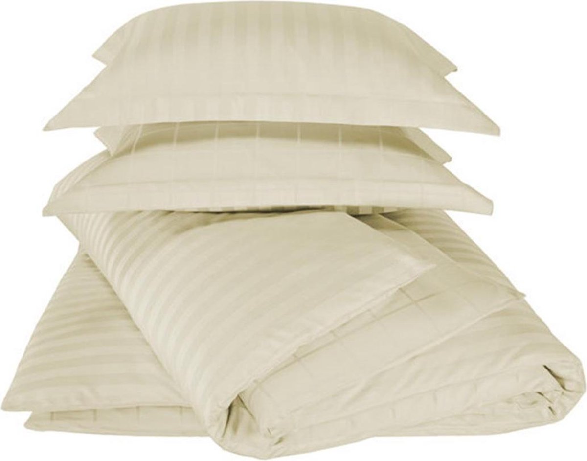 De Witte Lietaer Dete Lietaer Zygo Dekbedovertrek - Lits-jumeaux (240x200/220 Cm + 2 Slopen) - Katoen Satijn - Ivory - Wit