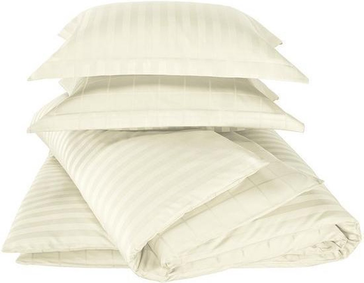 De Witte Lietaer Dete Lietaer Zygo Dekbedovertrek - Lits-jumeaux (240x200/220 Cm + 2 Slopen) - Katoen Satijn - Ivory - Wit