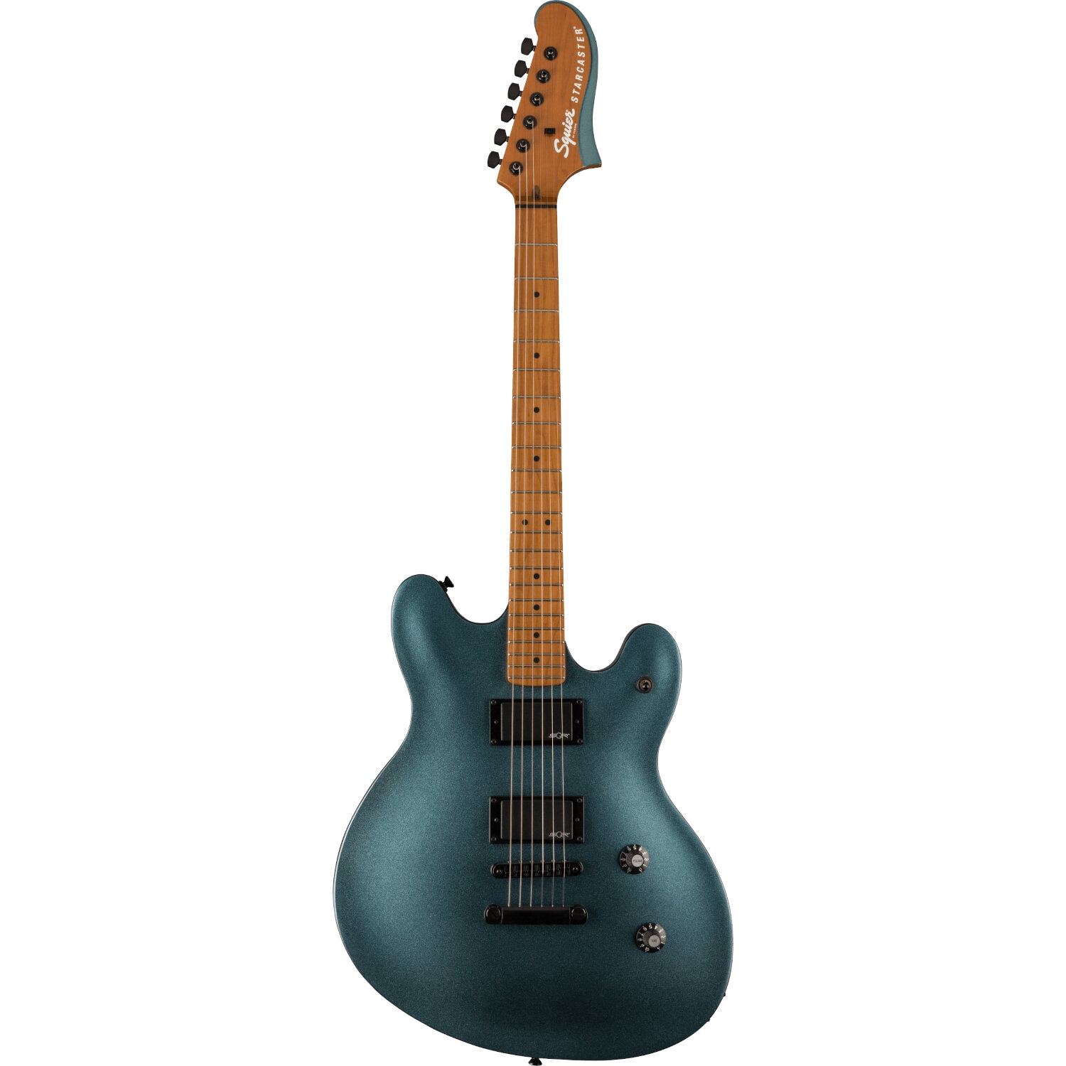 Squier Contemporary Active Starcaster Gunmetal Metallic semi-akoestische gitaar