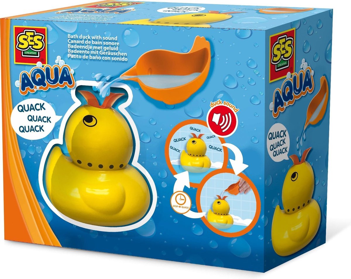Ses Badeendje Met Geluid - Oranje