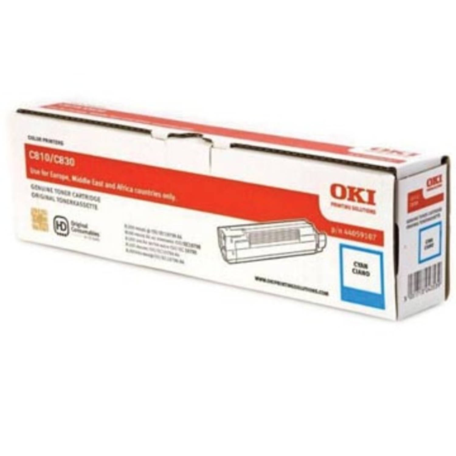 Oki Toner Cyaan - 8000 Pagina's - 44059107