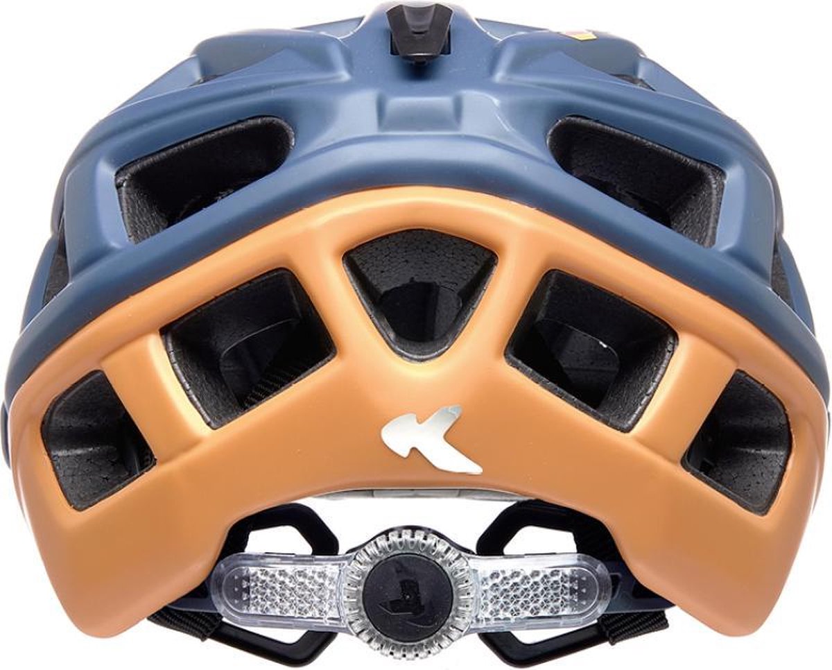 KED fietshelm Kailu junior 49-53 cm/okergeel - Blauw