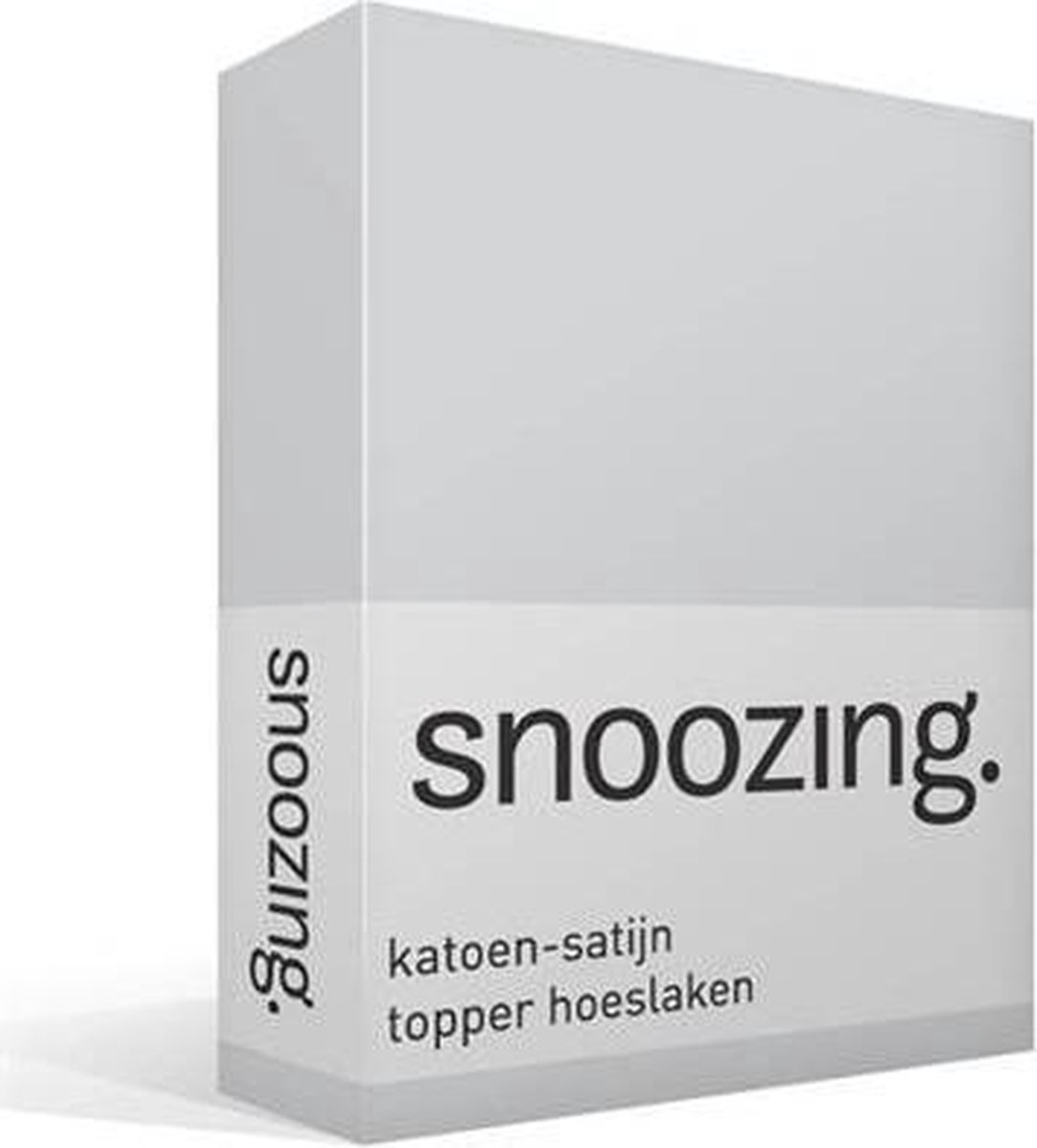 Snoozing - Katoen-satijn - Topper - Hoeslaken - 150x200 - - Grijs