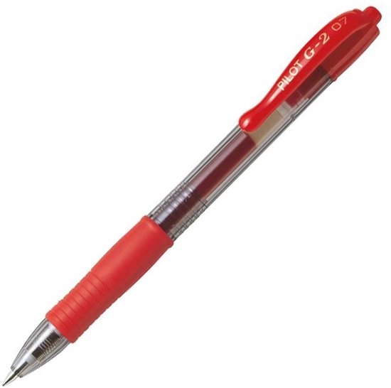 Pilot Roller Intrekbare Gelpen G-2 - Rojo