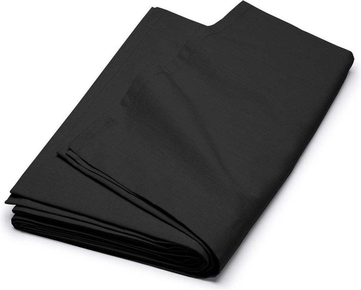 Cinderella Basic Percaline Katoen Laken - 100% Percaline Katoen - 2-persoons (200x260 Cm) - - Zwart