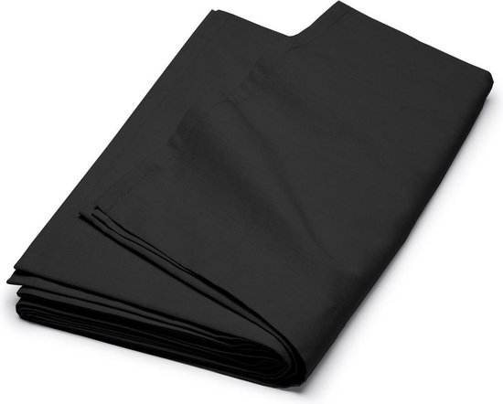 Cinderella Basic Percaline Katoen Laken - 100% Percaline Katoen - 2-persoons (200x260 Cm) - - Zwart