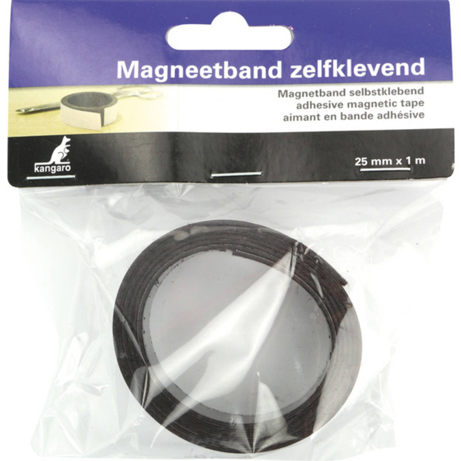 Kangaro Magneetband Zelf-klevend 25mm X 1 Meter