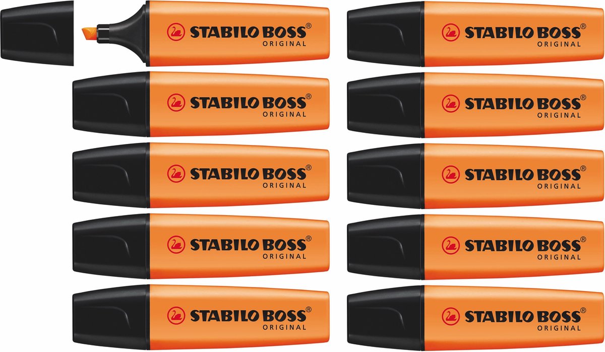 Stabilo Boss Original - Markeerstiften - 10 Stuks - - Oranje