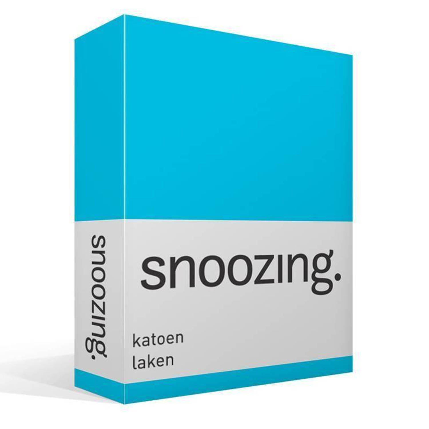 Snoozing - Laken - Katoen - Eenpersoons - 150x260 - - Turquoise
