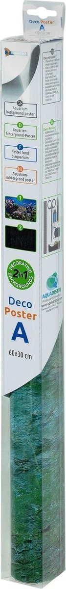 Superfish Deco Poster - Aquarium - Achterwand - 120X61 cm Rots / Plant