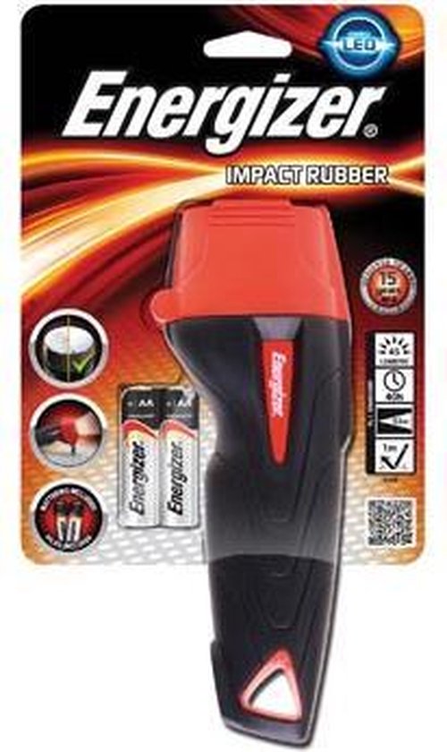 Energizer Zaklamp Impact Led, Inclusief 2 Aa Batterijen, Op Blister