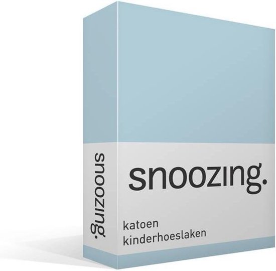 Snoozing Katoen Kinderhoeslaken - 100% Katoen - Peuter (70x150 Cm) - Hemel - Blauw