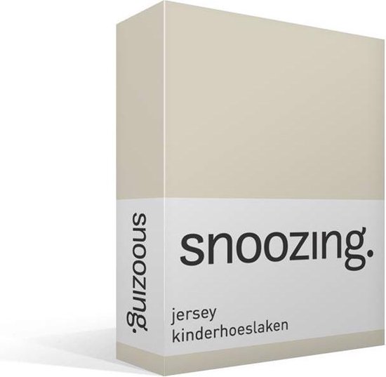 Snoozing Jersey Kinderhoeslaken - 100% Gebreide Jersey Katoen - Peuter (70x150 Cm) - Ivoor - Wit