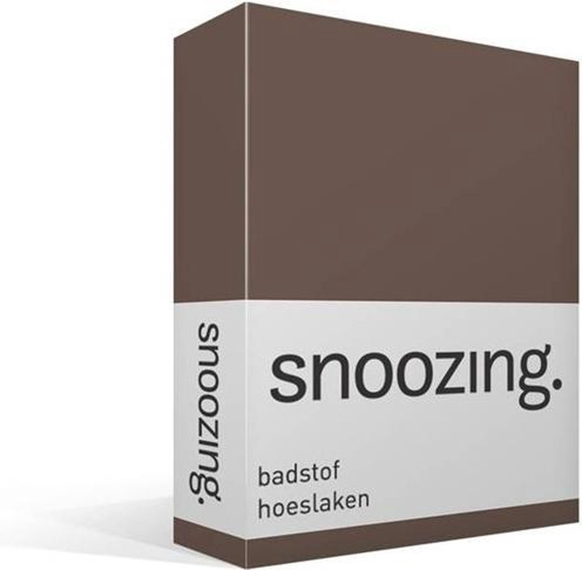 Snoozing Badstof Hoeslaken - 80% Katoen - 20% Polyester - Lits-jumeaux (160x210/220 Of 180x200 Cm) - Taupe