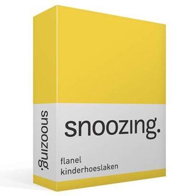 Snoozing Flanel Kinderhoeslaken - 100% Geruwde Flanel-katoen - Peuter (70x150 Cm) - - Geel