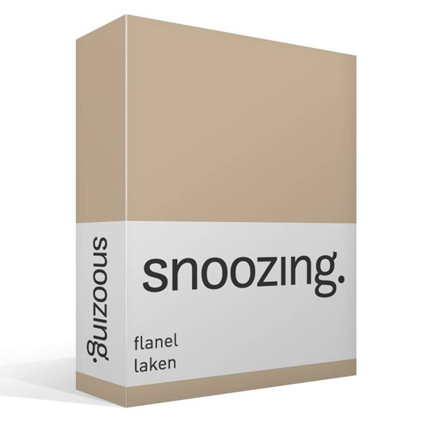 Snoozing - Flanel - Laken - Tweepersoons - 200x260 - Camel - Geel