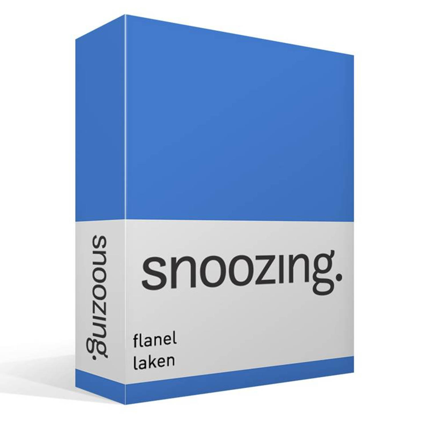 Snoozing - Flanel - Laken - Tweepersoons - 200x260 - Meermin - Blauw
