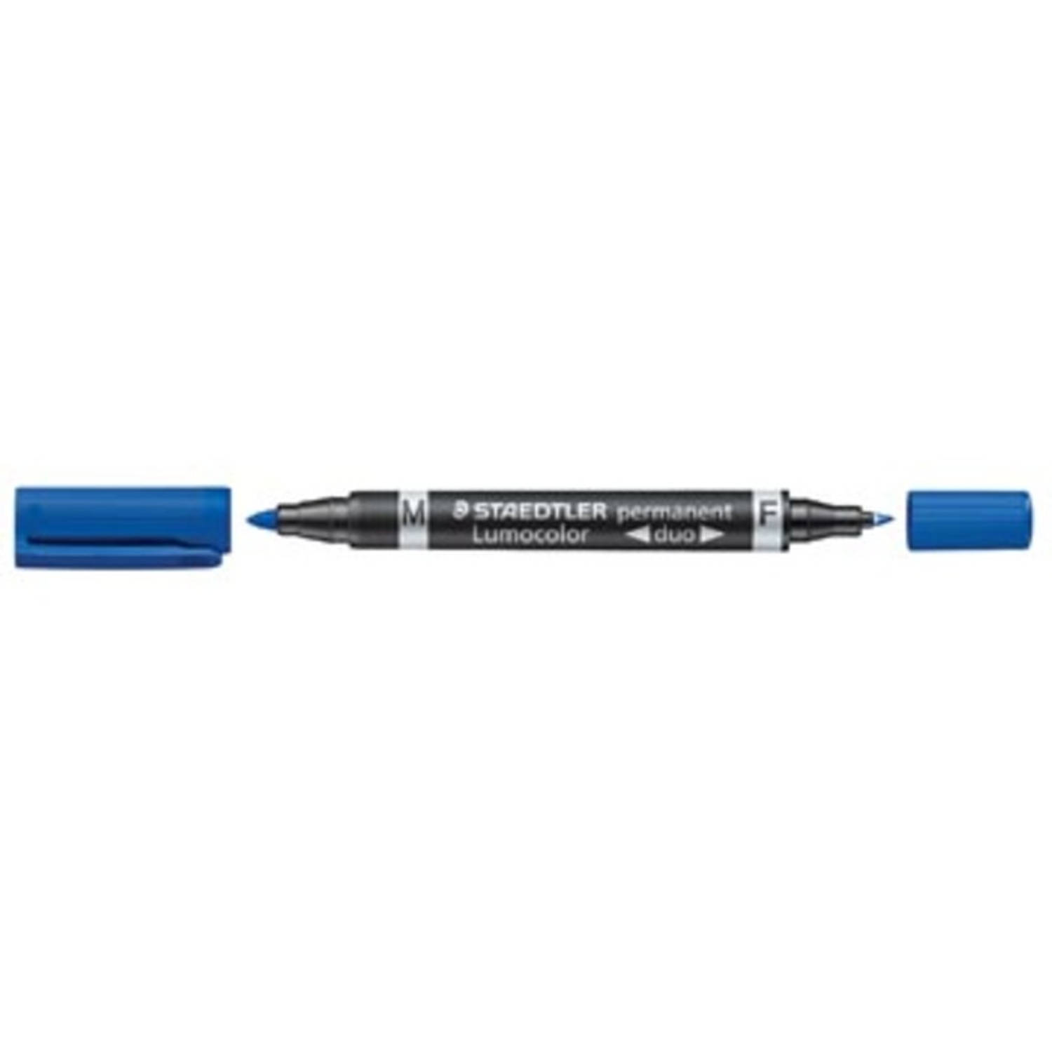 Staedtler Permanent Marker Lumocolor Duo - Blauw