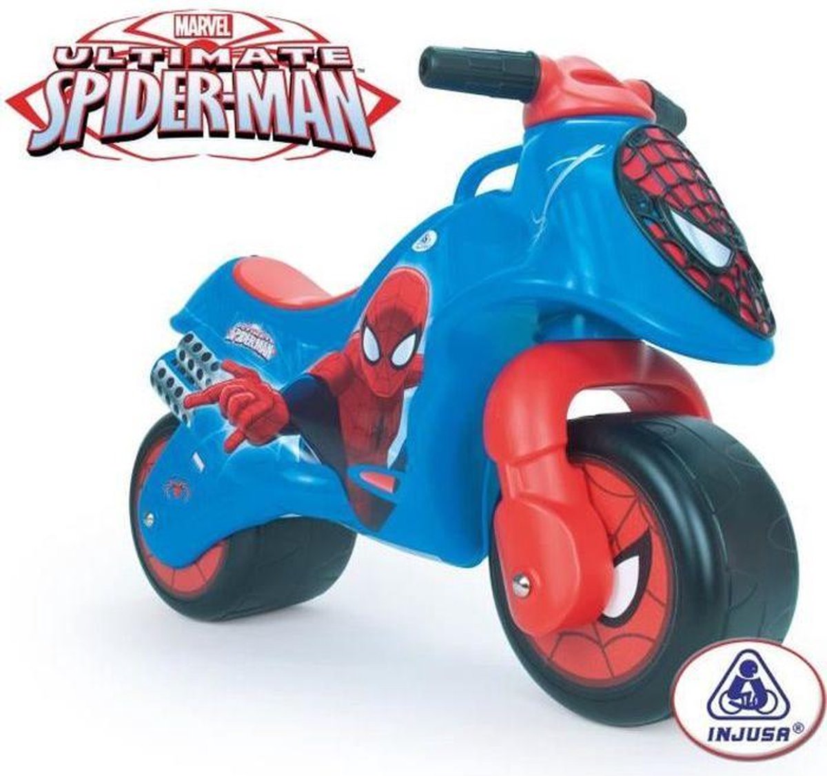 Injusa Loopmotor Neox Spider-man 69 Cm/rood - Blauw