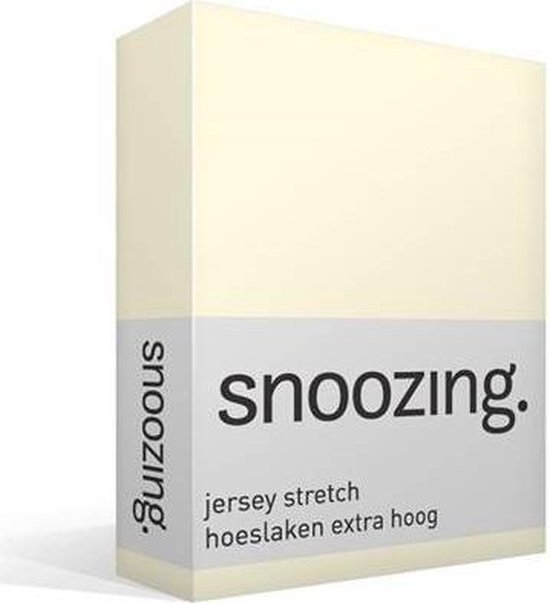 Snoozing Stretch - Hoeslaken - Extra Hoog - 120/130x200/220/210 - Ivoor - Wit