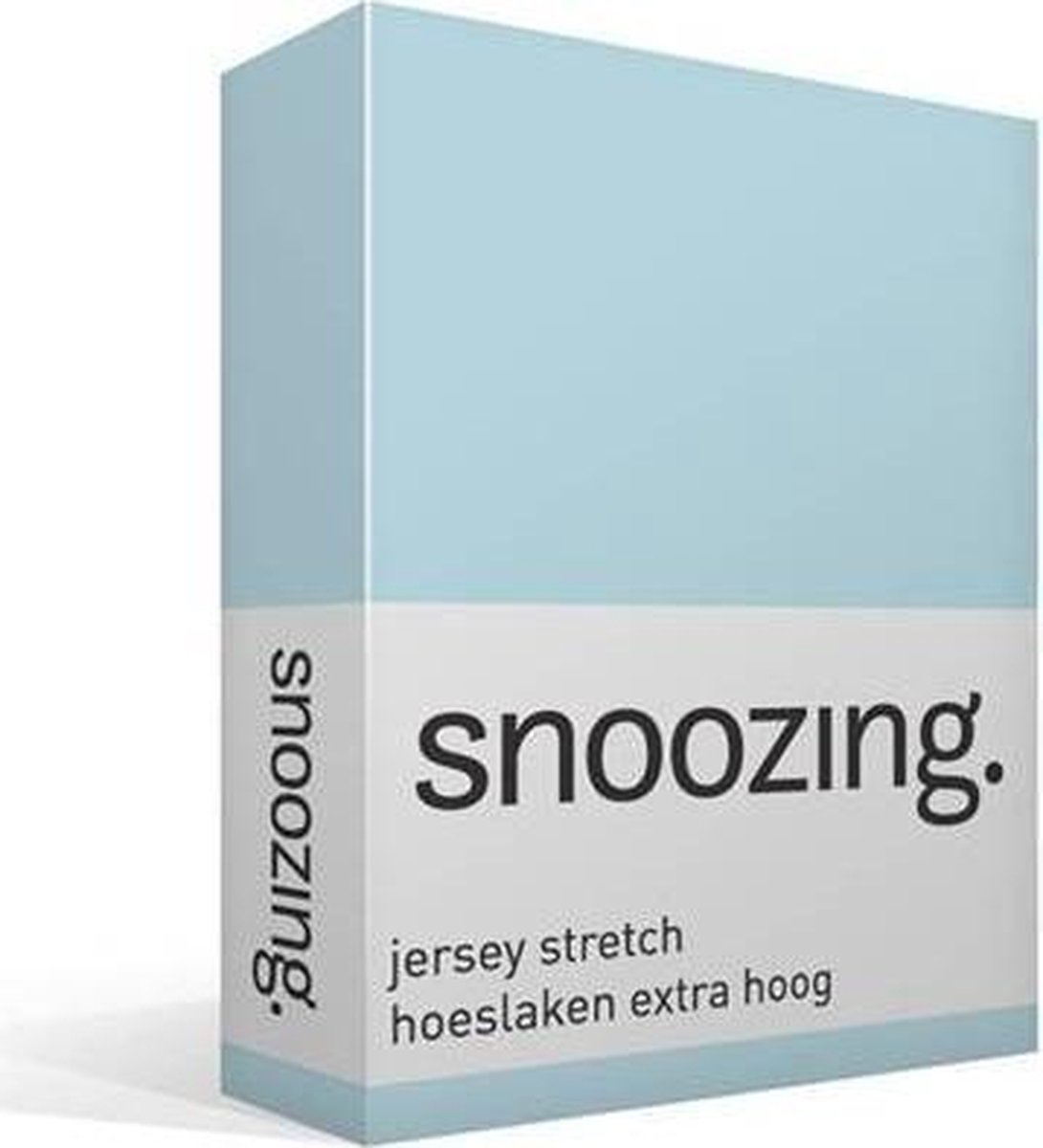 Snoozing Stretch - Hoeslaken - Extra Hoog - 120/130x200/220/210 - Hemel - Blauw