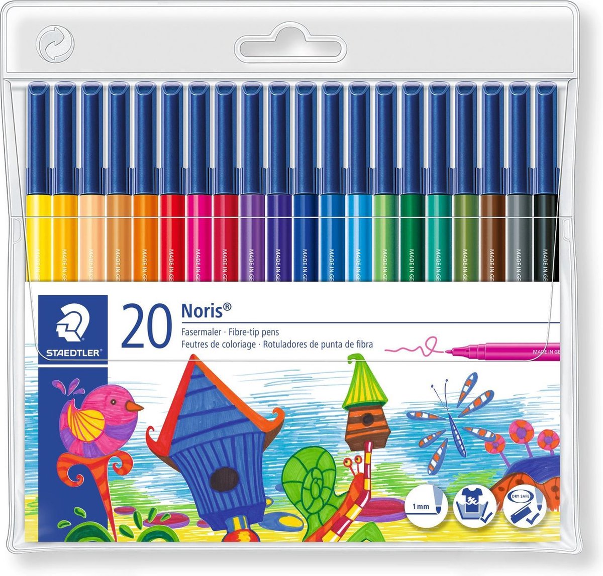 Staedtler Viltstift Noris Club 20 Stiften - Wit