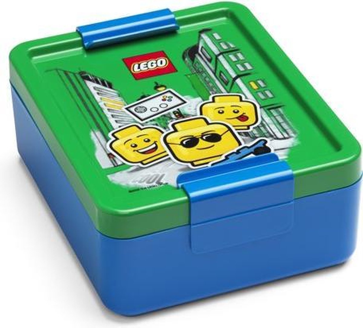 Lego lunchset Iconic junior 17 x 13,5 cm pp groen/blauw 2 delig