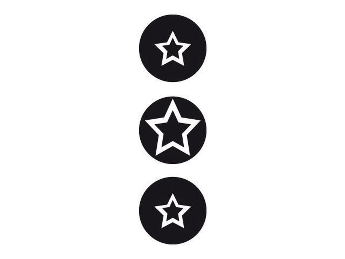 Nextime Wandklok Dia. 30 Cm, Metaal, Zwart/, 'Kinegram Star' - Wit